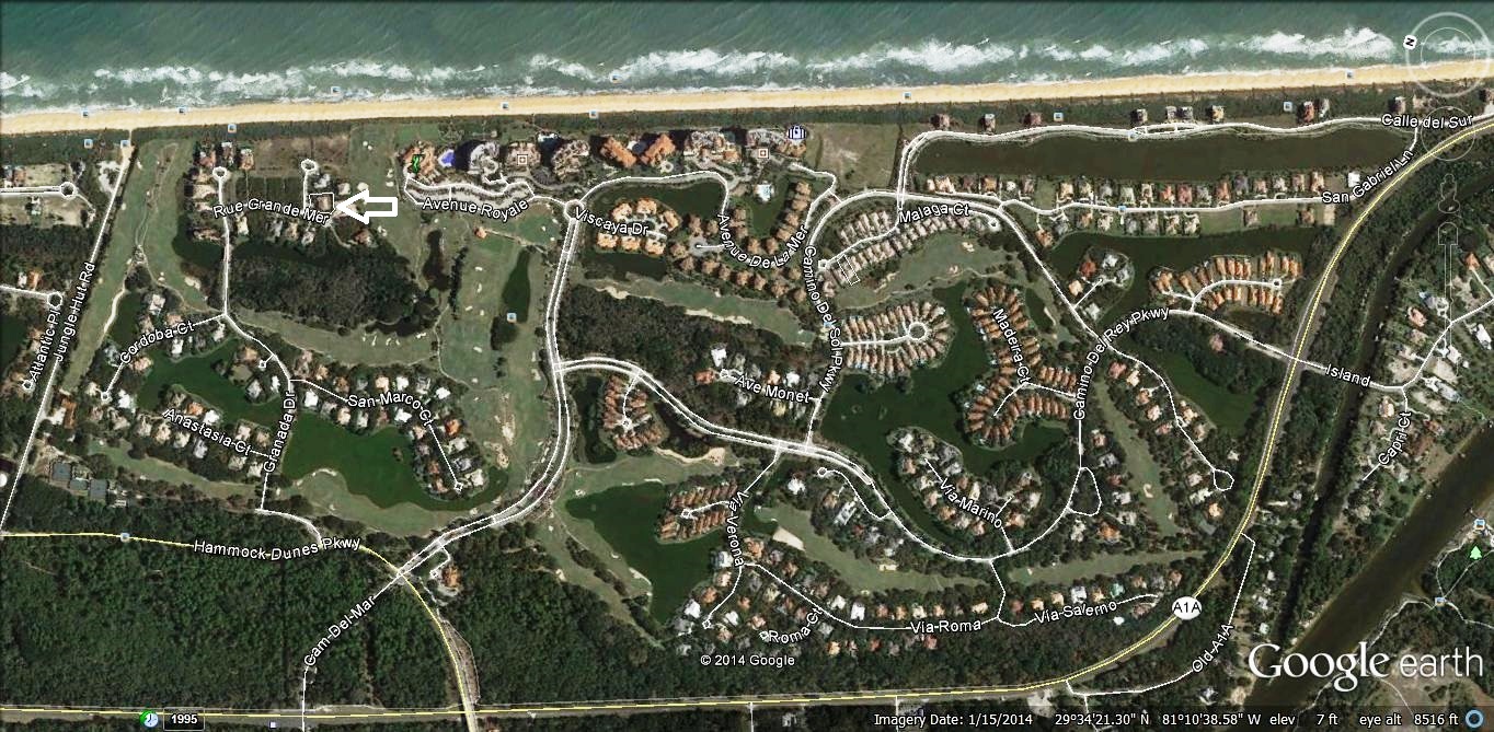 Hammock Dunes FL - Google Earth