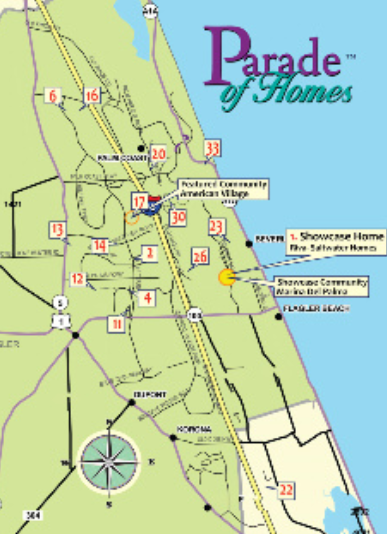 FHBA 2020 Parade of Homes map