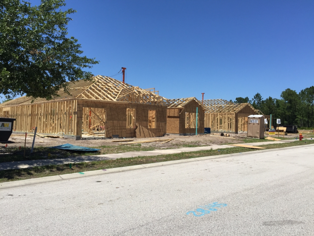 New home construction in Flagler County, Fla.